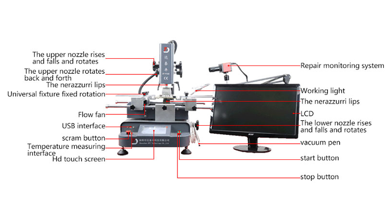 ​DT-F330D Full-screen visualized maintenance BGA rework station