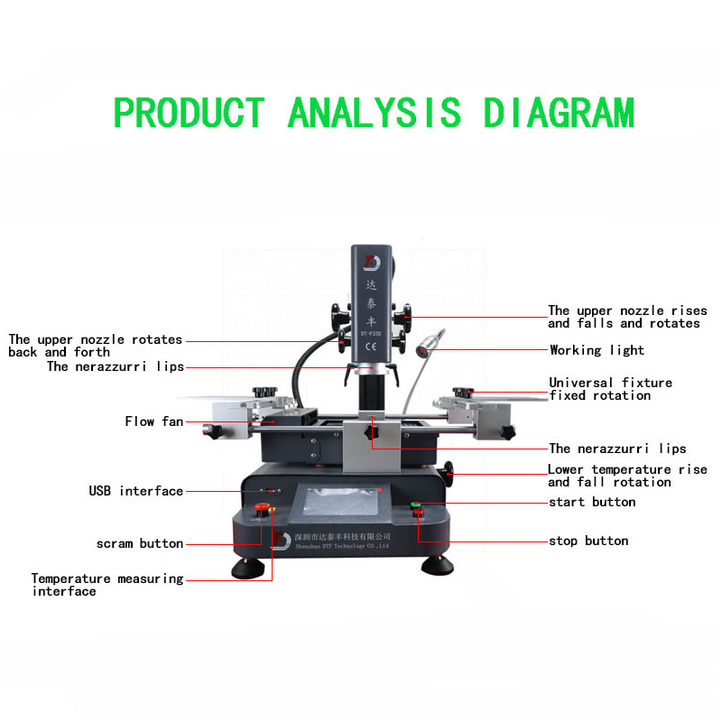DT-F330 BGA Rework Station Used For Circuit Board Chip Desoldering And Repair